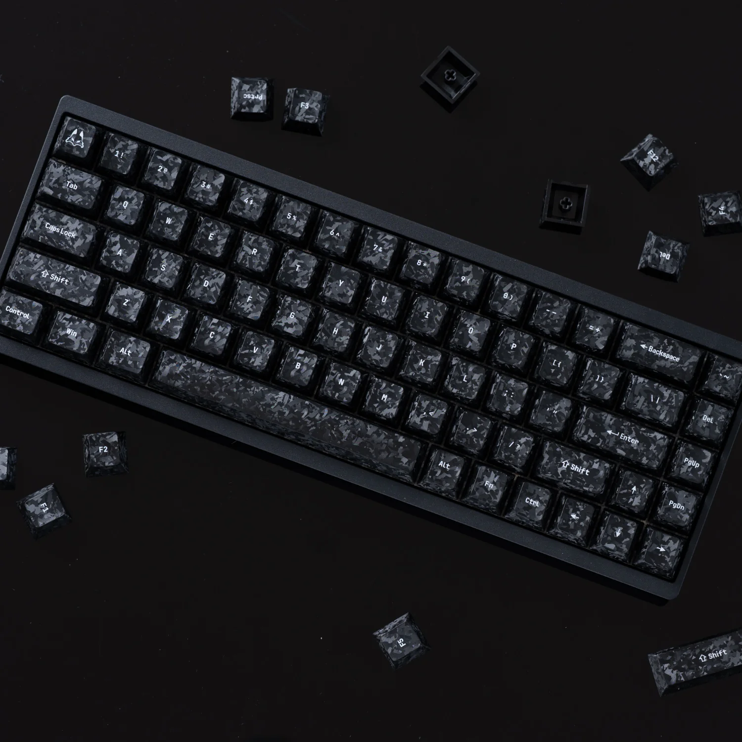 Carbon Fiber Textured Keycap Set - 156 Keys - Image 10